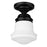 Z-Lite Vaughn 1 Light 9" Flush Mount, Matte Black/Matte Opal