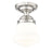 Z-Lite Vaughn 1 Light 11" Flush Mount, Brushed Nickel/Matte Opal