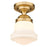 Z-Lite Vaughn 1 Light 16" Flush Mount, Heritage Brass/Matte Opal