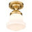 Z-Lite Vaughn 1 Light 16" Flush Mount, Heritage Brass/Matte Opal