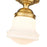 Z-Lite Vaughn 1 Light 16" Flush Mount, Heritage Brass/Matte Opal