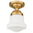 Z-Lite Vaughn 1 Light 16" Flush Mount, Heritage Brass/Matte Opal