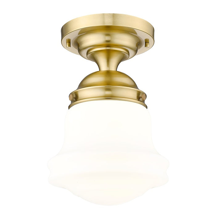 Z-Lite Vaughn 1 Light 11" Flush Mount, Luxe Gold/Matte Opal