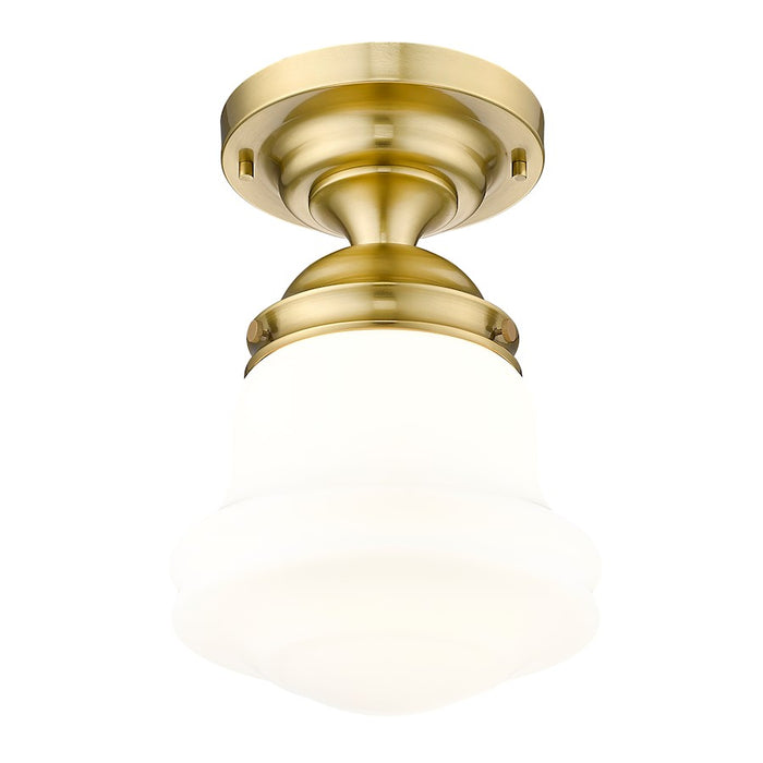 Z-Lite Vaughn 1 Light 11" Flush Mount, Luxe Gold/Matte Opal