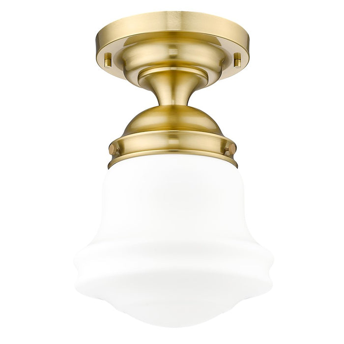 Z-Lite Vaughn 1 Light 11" Flush Mount, Luxe Gold/Matte Opal