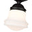 Z-Lite Vaughn 1 Light 16" Flush Mount, Matte Black/Matte Opal