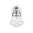 Z-Lite Vaughn 1 Light Wall Sconce, Chrome/Clear Seedy