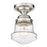 Z-Lite Vaughn 1 Light 9" Flush Mount, Brushed Nickel/Clear Seedy