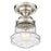 Z-Lite Vaughn 1 Light 9" Flush Mount, Brushed Nickel/Clear Seedy