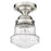 Z-Lite Vaughn 1 Light 9" Flush Mount, Brushed Nickel/Clear Seedy