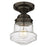 Z-Lite Vaughn 1 Light 9" Flush Mount, Bronze/Clear Seedy