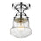 Z-Lite Vaughn 1 Light 9" Flush Mount, Chrome/Clear Seedy