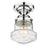Z-Lite Vaughn 1 Light 9" Flush Mount, Chrome/Clear Seedy