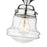Z-Lite Vaughn 1 Light 9" Flush Mount, Chrome/Clear Seedy
