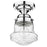 Z-Lite Vaughn 1 Light 9" Flush Mount, Chrome/Clear Seedy