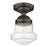 Z-Lite Vaughn 1 Light 16" Flush Mount, Bronze/Clear Seedy