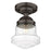 Z-Lite Vaughn 1 Light 16" Flush Mount, Bronze/Clear Seedy