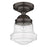 Z-Lite Vaughn 1 Light 16" Flush Mount, Bronze/Clear Seedy