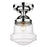 Z-Lite Vaughn 1 Light 16" Flush Mount, Chrome/Clear Seedy