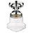 Z-Lite Vaughn 1 Light 16" Flush Mount, Chrome/Clear Seedy
