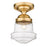 Z-Lite Vaughn 1 Light 16" Flush Mount, Heritage Brass/Clear Seedy