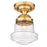 Z-Lite Vaughn 1 Light 16" Flush Mount, Heritage Brass/Clear Seedy