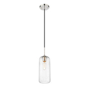 Z-Lite Monty 1 Light 17" Pendant, Brushed Nickel/Matte Opal - 738P17-BN
