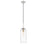 Z-Lite Monty 1 Light 17" Pendant, Brushed Nickel/Matte Opal