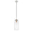 Z-Lite Monty 1 Light 17" Pendant, Brushed Nickel/Matte Opal