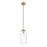 Z-Lite Monty 1 Light Pendant, Heritage Brass/Clear