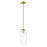 Z-Lite Monty 1 Light Pendant, Heritage Brass/Clear