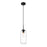 Z-Lite Monty 1 Light 17" Pendant, Matte Black/Matte Opal