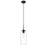 Z-Lite Monty 1 Light 17" Pendant, Matte Black/Matte Opal