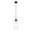 Z-Lite Monty 1 Light 17" Pendant, Matte Black/Matte Opal