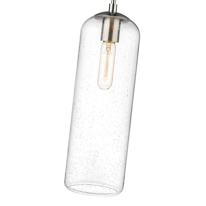 Z-Lite Monty 1 Light 22" Pendant, Brushed Nickel/Matte Opal