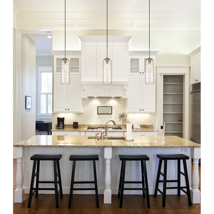 Z-Lite Monty 1 Light 22" Pendant, Brushed Nickel/Matte Opal