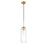 Z-Lite Monty 1 Light Pendant, Heritage Brass/Clear