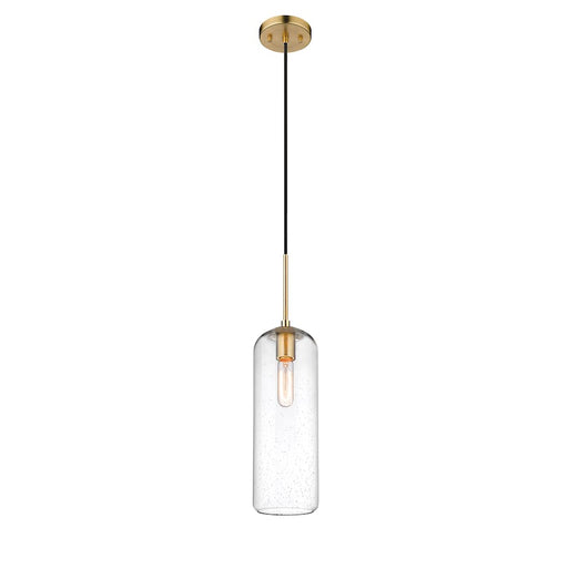 Z-Lite Monty 1 Light Pendant, Heritage Brass/Clear