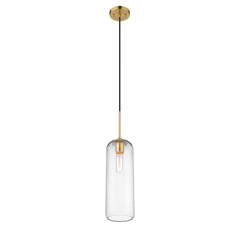 Z-Lite Monty 1 Light Pendant, Heritage Brass/Clear