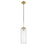 Z-Lite Monty 1 Light Pendant, Heritage Brass/Clear