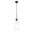 Z-Lite Monty 1 Light 22" Pendant, Matte Black/Matte Opal