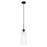 Z-Lite Monty 1 Light 22" Pendant, Matte Black/Matte Opal