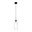 Z-Lite Monty 1 Light 22" Pendant, Matte Black/Matte Opal