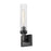 Z-Lite Beau 1 Light 4" Wall Sconce, Matte Black/Clear Ribbed