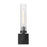 Z-Lite Beau 1 Light 4" Wall Sconce, Matte Black/Clear Ribbed