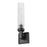 Z-Lite Beau 1 Light 4" Wall Sconce, Matte Black/Clear Ribbed