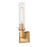 Z-Lite Beau 1 Light 4" Wall Sconce, Rubbed Brass/Clear Ribbed
