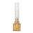 Z-Lite Beau 1 Light 4" Wall Sconce, Rubbed Brass/Clear Ribbed