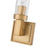 Z-Lite Beau 1 Light 4" Wall Sconce, Rubbed Brass/Clear Ribbed