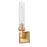 Z-Lite Beau 1 Light 4" Wall Sconce, Rubbed Brass/Clear Ribbed